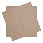 Conjunto com 2 Guardanapos Ponto Ajour Taupe