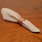 Conjunto com 2 Guardanapos Ponto Ajour Taupe