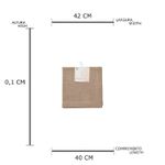 Conjunto com 2 Guardanapos Ponto Ajour Taupe