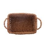 Conjunto com 3 Cestas Retangulares com Alças de Fibra Natural - Wolff