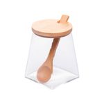 Conjunto com 3 Potes com Tampa, Colher e Bandeja em Bambu Classic - Wolff