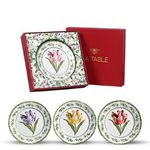 Conjunto com 4  Pratos Rasos Tulipas - Scalla