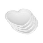 Conjunto com 4 Pratos de Coração Pearl - Wolff