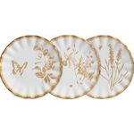 Conjunto com 6 Pratos de Sobremesa Demoiselle Dourado - Scalla