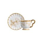 Conjunto com 6 Xícaras de Chá Demoiselle Dourado - Scalla