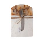 Conjunto para Queijo com Tábua de Pedra e Faca Ágata - Wolff