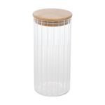 Pote de Vidro com Tampa de Bambu M - Wolff