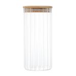 Pote de Vidro com Tampa de Bambu M - Wolff