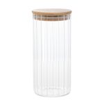 Pote de Vidro com Tampa de Bambu M - Wolff