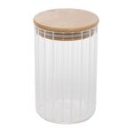 Pote de Vidro com Tampa de Bambu P - Wolff