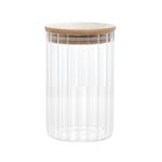 Pote de Vidro com Tampa de Bambu P - Wolff