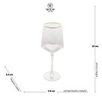 Taça de Vinho com Fio Dourado Taj - Wolff