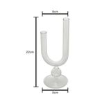 Vaso de Vidro em U