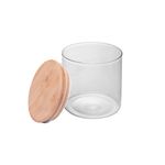Conjunto com 8 Potes em Borossilicato com Tampa Hermética e Rack em Bambu 500ml/120ml - Wolff