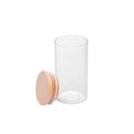 Conjunto com 8 Potes em Borossilicato com Tampa Hermética e Rack em Bambu 500ml/120ml - Wolff