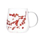 Caneca de Vidro Com Tampa e Colher Sakura 500ml - Wolff