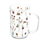 Conjunto com 2 Canecas de Vidro Borossilicato Bouquet 280ml - Wolff
