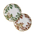 Conjunto com 2 Pratos Rasos Holly Golden - Maison Blanche