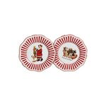 Conjunto com 2 Pratos de Sobremesa com Filete Christmas Charm - Scalla