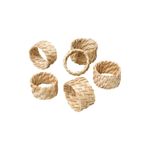 Conjunto 6 Anéis Guardanapo Rattan Natural - Rafimex