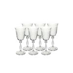 Conjunto de 6 Taças Para Água Angela Decorada em Cristal 350ml - Bohemia