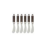 Conjunto de Espátulas Árvoredo Aço Inox Madeira 6 Peças - Fracalanza