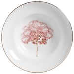 Tigela Grande Com Aba Com Filete Ouro Ypê Rosa – Scalla