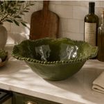 Bowl em Melamina com Borda em Relevo M Verde – BTC