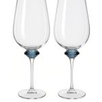 Taça Diamond para Vinho em Cristal - Azul Petróleo - BTC