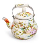 Chaleira Branca com Flores - BTC