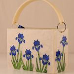 Bolsa Erivânia Azul Escuro Perolado
