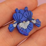 Brinco Nadir Azul Escuro Perolado