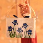 Bolsa Erivânia Azul Escuro Perolado