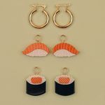 Kit de Argolas Sushi Lovers Dourado