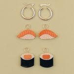 Kit de Argolas Sushi Lovers Prata