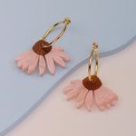 Argola Prudência Rosa Claro Perolado