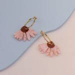 Argola Prudência Rosa Claro Perolado