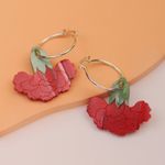 Argola Viktoria Vermelho Perolado
