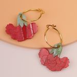 Argola Viktoria Vermelho Perolado