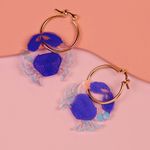 Argola Nise Azul Cobalto
