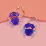 Argola Nise Azul Cobalto