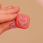 Anel Nise Rosa Claro Perolado