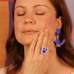 Anel Nise Azul Cobalto