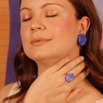 Anel Creuza Azul Índigo