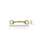 Bridão Articulado Liso Ouro 16 mm