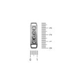 Passador Retangular Níquel 10 mm