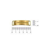 Bridão Fé+Força+Coragem Ouro 13 mm