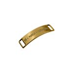 Bridão Fé+Força+Coragem Ouro 13 mm