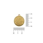 Pingente Medalha Salve Rainha Ouro 26 mm