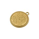 Pingente Medalha Salve Rainha Ouro 26 mm